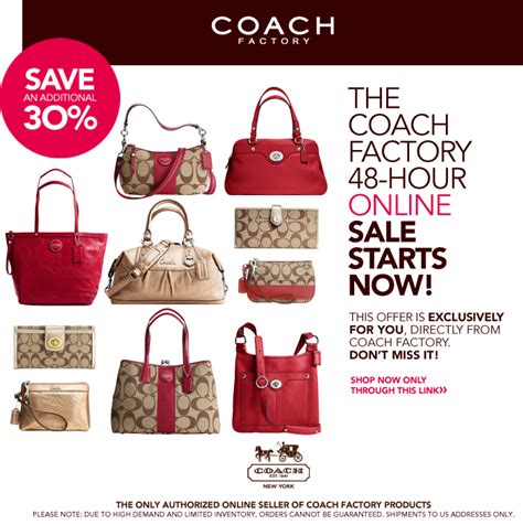 coach factory online login